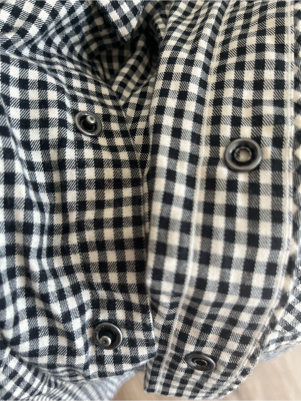 Ralph Lauren Black and White Gingham Button-Down Shirt - Picture 5 of 6